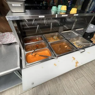 a display of food