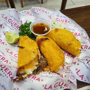 Queso birria tacos