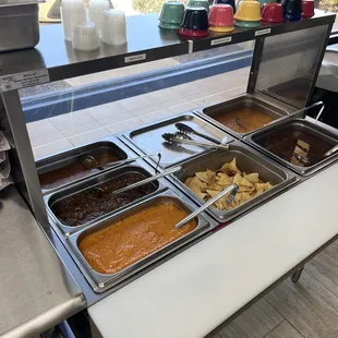 a variety of food items