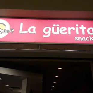 the sign above the entrance