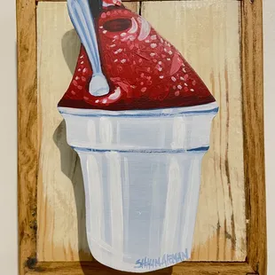 Snowball, Acrylic on Wood by Shaun Aleman