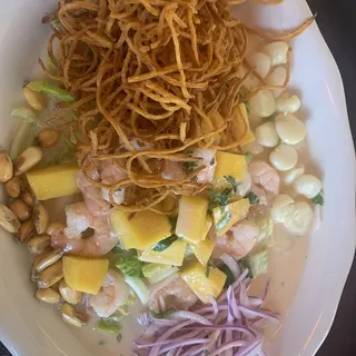 Ceviche de Camarones con Mango