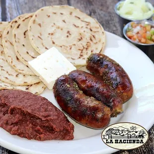 a plate of mexican food