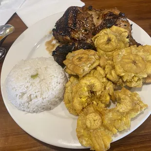 Chicken rice and tostado