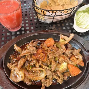 Steak fajitas