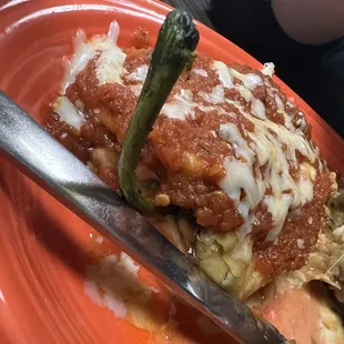 a close up of a plate of food