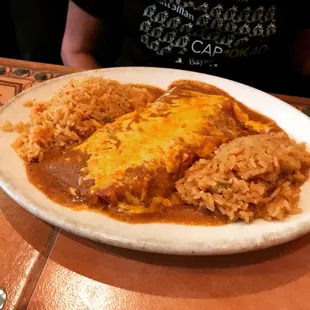 Beef Chiladas, Double Rice