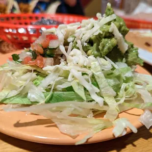 Guacamole salad that came with my La Cazuela. $16.75.