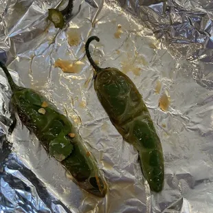 Chiles Toreados (roasted serranos)