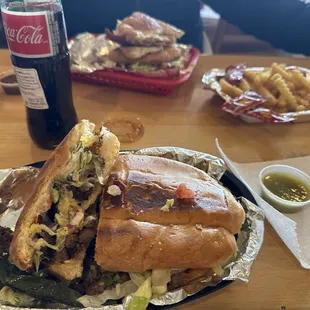 Torta milenesa across and fajita up close! Fire !