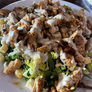 Grilled chicken Cesar salad.