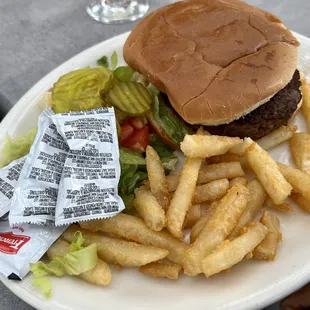 Hamburger  and fries  $10.49