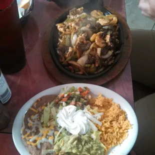 two plates of mexican food
