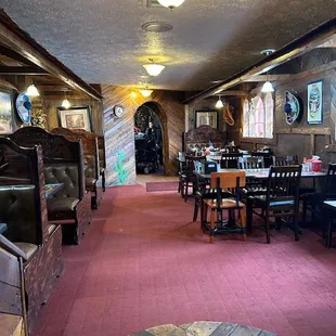 the inside of a restaurant