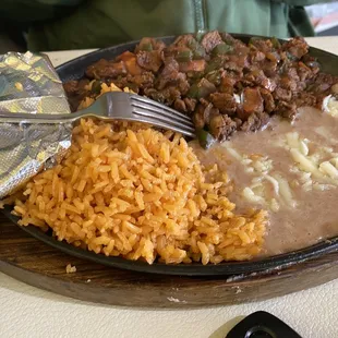 Mexican steak plate