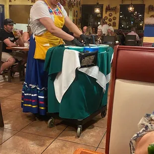 Table side freshly made salsa and guacamole