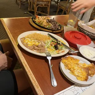 a table full of food