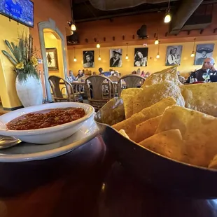 Warm chips and fresh salsa
