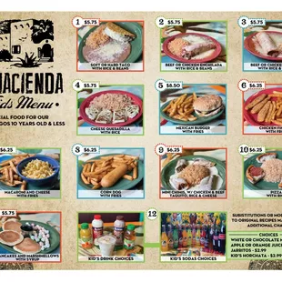 a menu for a mexican restaurant