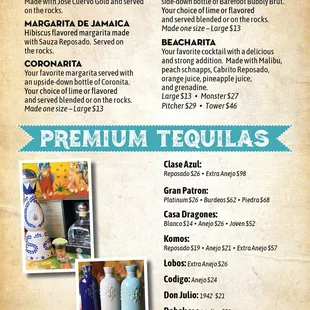 a menu for a mexican restaurant