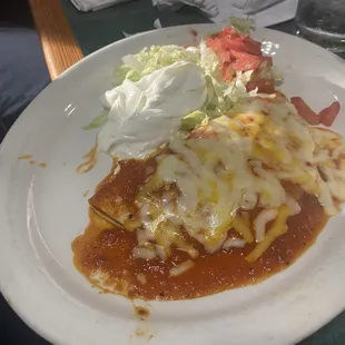 a plate of food on a table