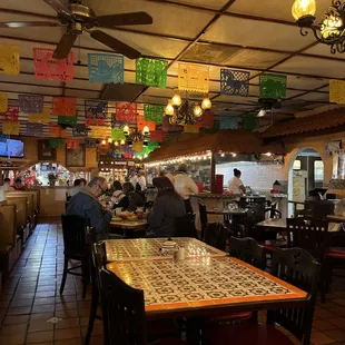 the interior of a mexican restaurant