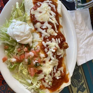 Hot and spicy burrito