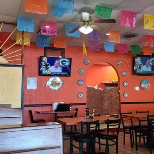 Partial view of dining area