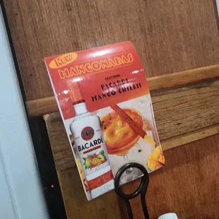 a menu for a restaurant