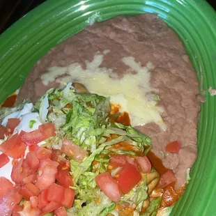 Camarones chimichangas + rice