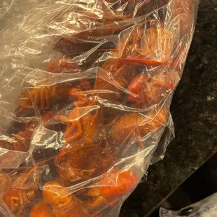 cooked crawfish