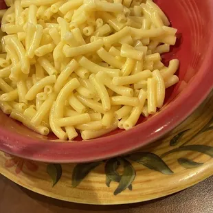 a bowl of macaroni and cheese