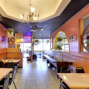 the dining area