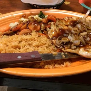Tropical mango chicken.