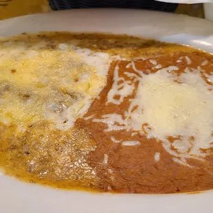 Chili Relleno with beans.