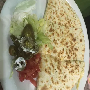 Super cheesy cheese quesadilla