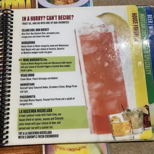 Drink menu pg. 1