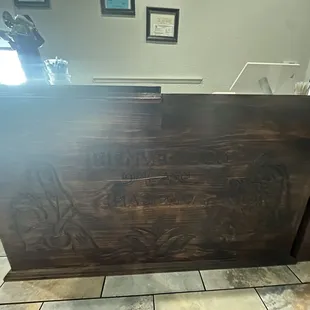 Hostess desk and pay counter
