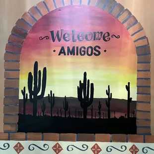 a welcome sign