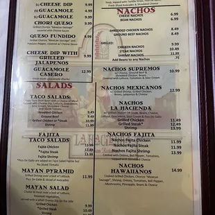 Appetizer Menu