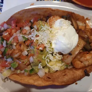 Taco macho no crab meat extra shrimp