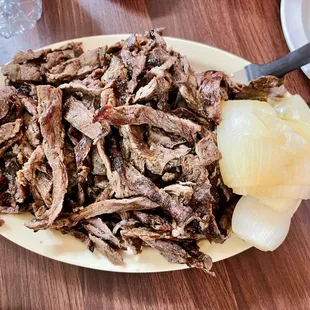 Fajita with corn tortillas (not pictured) &amp; salsa