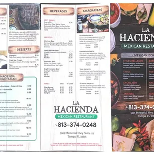 Menu - as of January 2024