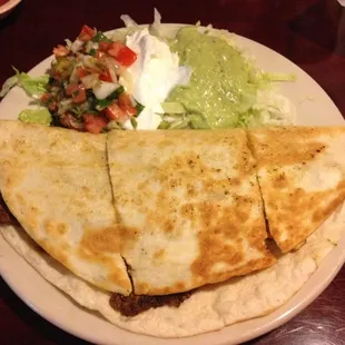 Quesadilla Hacienda. This is one big quesadilla.
