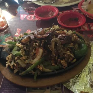 Fajita Texana for one is MASSIVE and delicious!