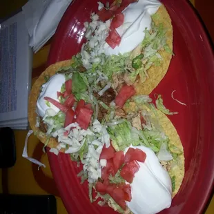 Tostadas with to much sour cream
