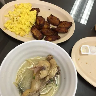 The best Caldo de Gallina I've tried and the platano fritos were so sweet and delicious. The waitress was pleasant and friendly.