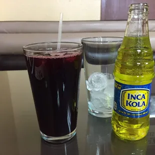 Chicha Morada: $2, Inca Kola: $2.25 (no free refills, pricer than most restaurants)