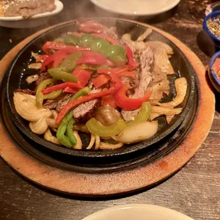 Steak Fajitas for 1 but really good for 2