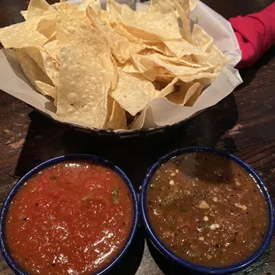 Complimentary chips and salsa